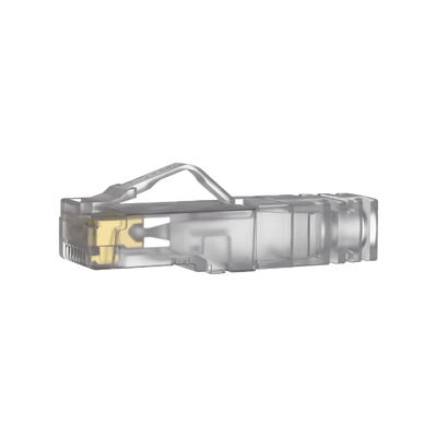 Plug RJ45 Cat6A, Para Cable UTP de Calibre 23-24 AWG, Chapado en Oro de 50 micras, Paquete de 100 piezas