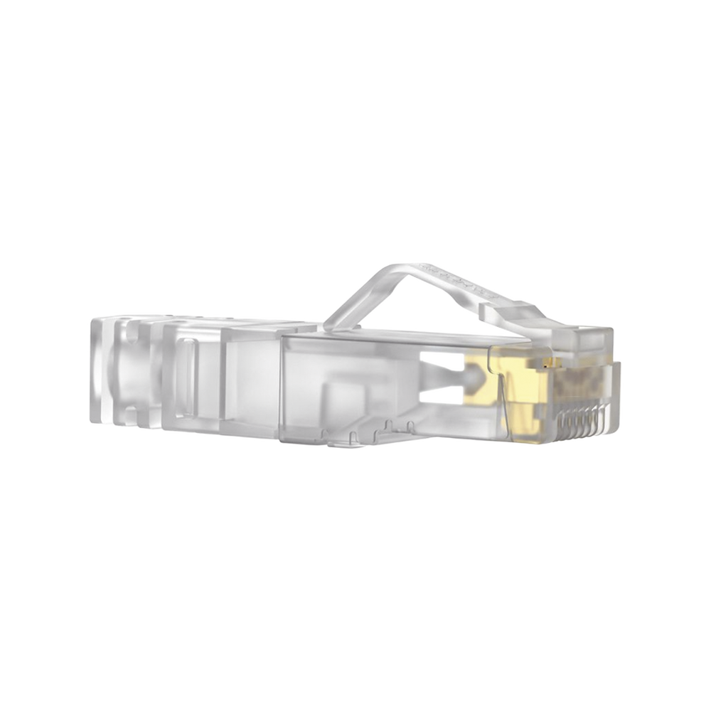 Plug RJ45 Cat6A, Para Cable UTP de Calibre 23-24 AWG, Chapado en Oro de 50 Micras, Paquete de 100 Piezas