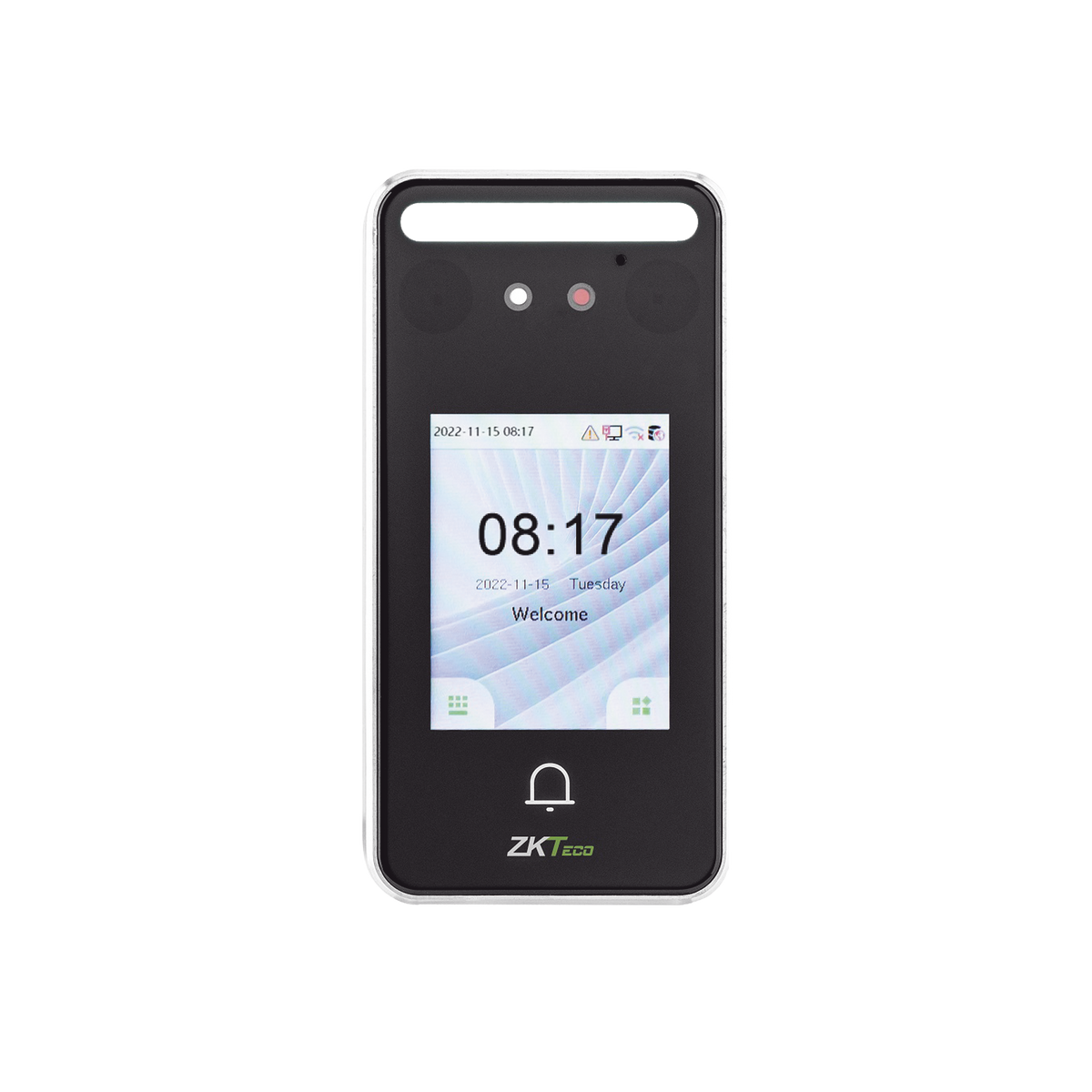 Terminal Biométrica Facial / 500 Rostros 3,000 Tarjetas / Pantalla 2.4" / IP65 / ADMS / Visible Light