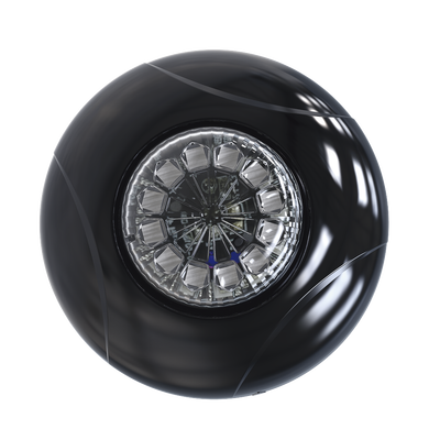 Estrobo Oculto de 12 LED, Brida negra, 12 Vcd, Clara, Lente transparente