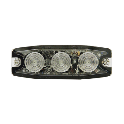 Luz Auxiliar de 3 LED, ámbar, SAE Clase I, Lente transparente