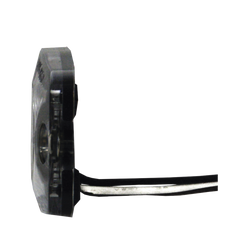 Luz Auxiliar de 3 LED, Ambar, Lente Transparente, SAE