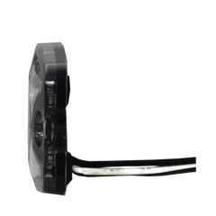 Luz Auxiliar de 3 LED, ámbar, SAE Clase I, Lente transparente
