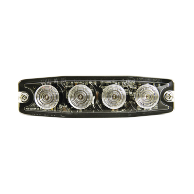 Luz Auxiliar de 4 LED, ámbar, SAE Clase I, Lente transparente