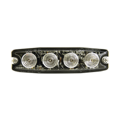 Luz Auxiliar de 4 LED, ámbar, SAE Clase I, Lente transparente