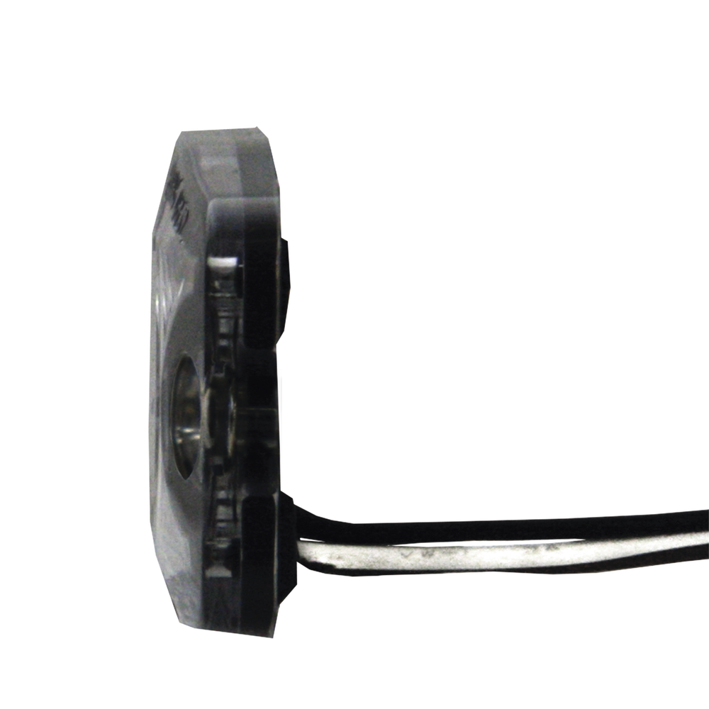 Luz Auxiliar de 4 LED, Ambar, Lente Transparente, SAE