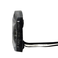 Luz Auxiliar de 4 LED, Ambar, Lente Transparente, SAE