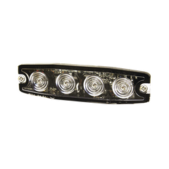 Luz Auxiliar de 4 LED, ámbar, SAE Clase I, Lente transparente
