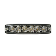Luz Auxiliar de 6 LED, Ambar, lente Transparente, SAE