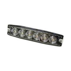 Luz Auxiliar de 6 LED, Ambar, lente Transparente, SAE