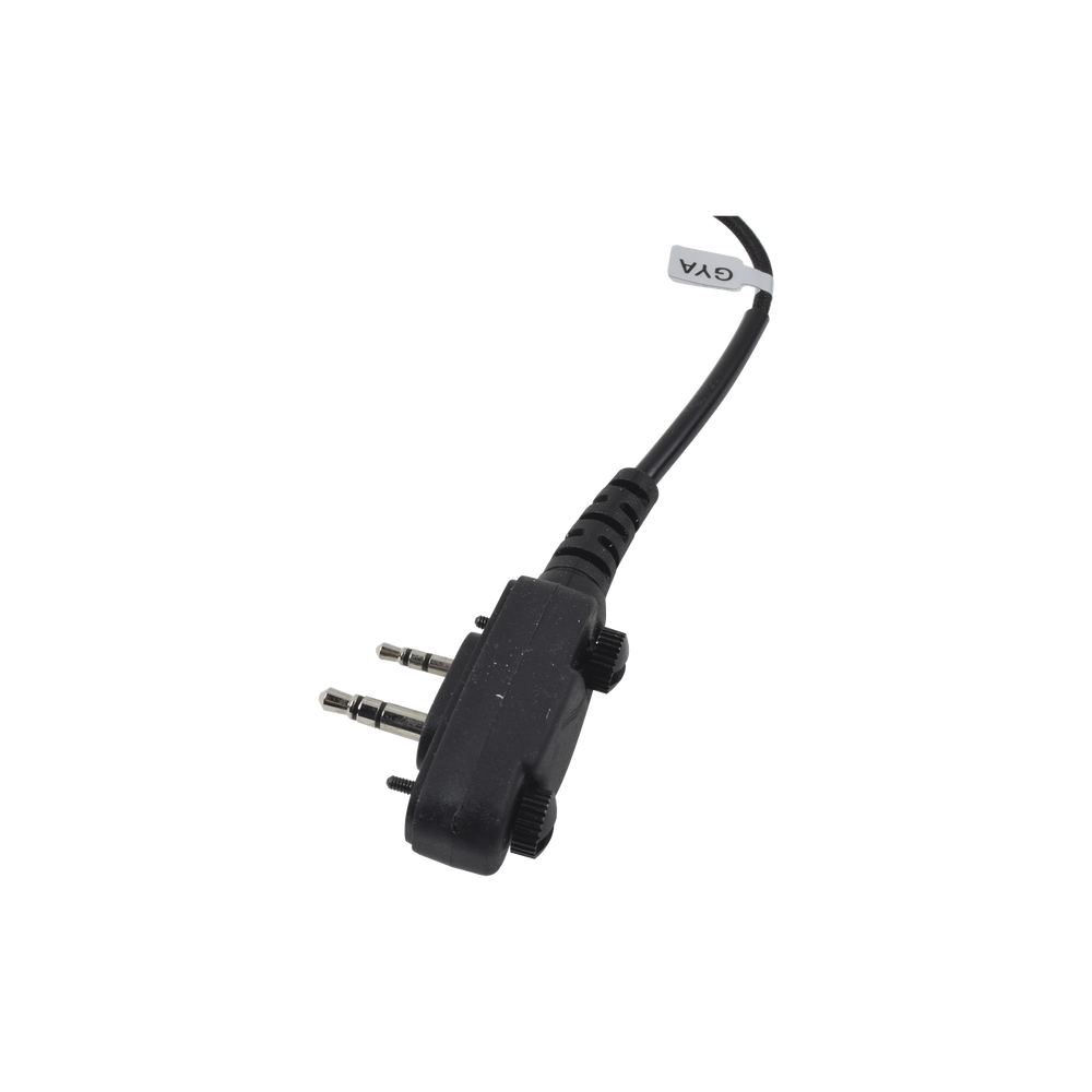 Micrófono de solapa con gancho suave para la oreja y fibra trenzada para puerto de accesorios Icom de 2 pines con tornillos