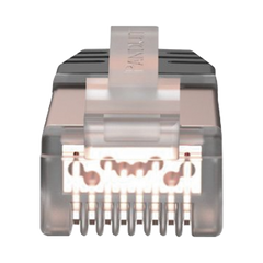 Plug RJ45 Cat6 Blindado, Para Cable Calibre 24-26 AWG, Chapado en Oro de 50 micras, Paquete de 100 piezas