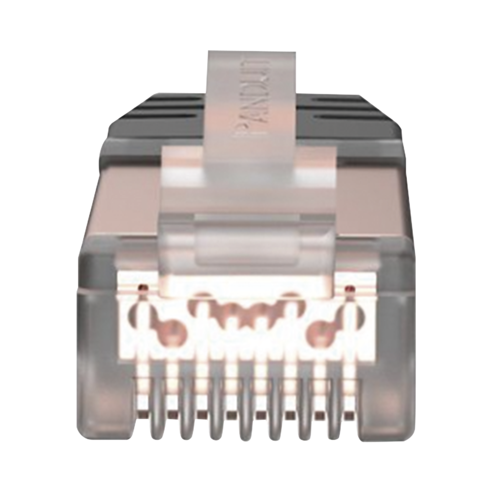 Plug RJ45 Cat6A Blindado, Para Cable Calibre 23-24 AWG, Chapado en Oro de 50 Micras, Paquete de 100 Piezas