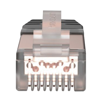 Plug RJ45 Cat6A Blindado, Para Cable Calibre 23-24 AWG, Chapado en Oro de 50 micras, Paquete de 100 piezas