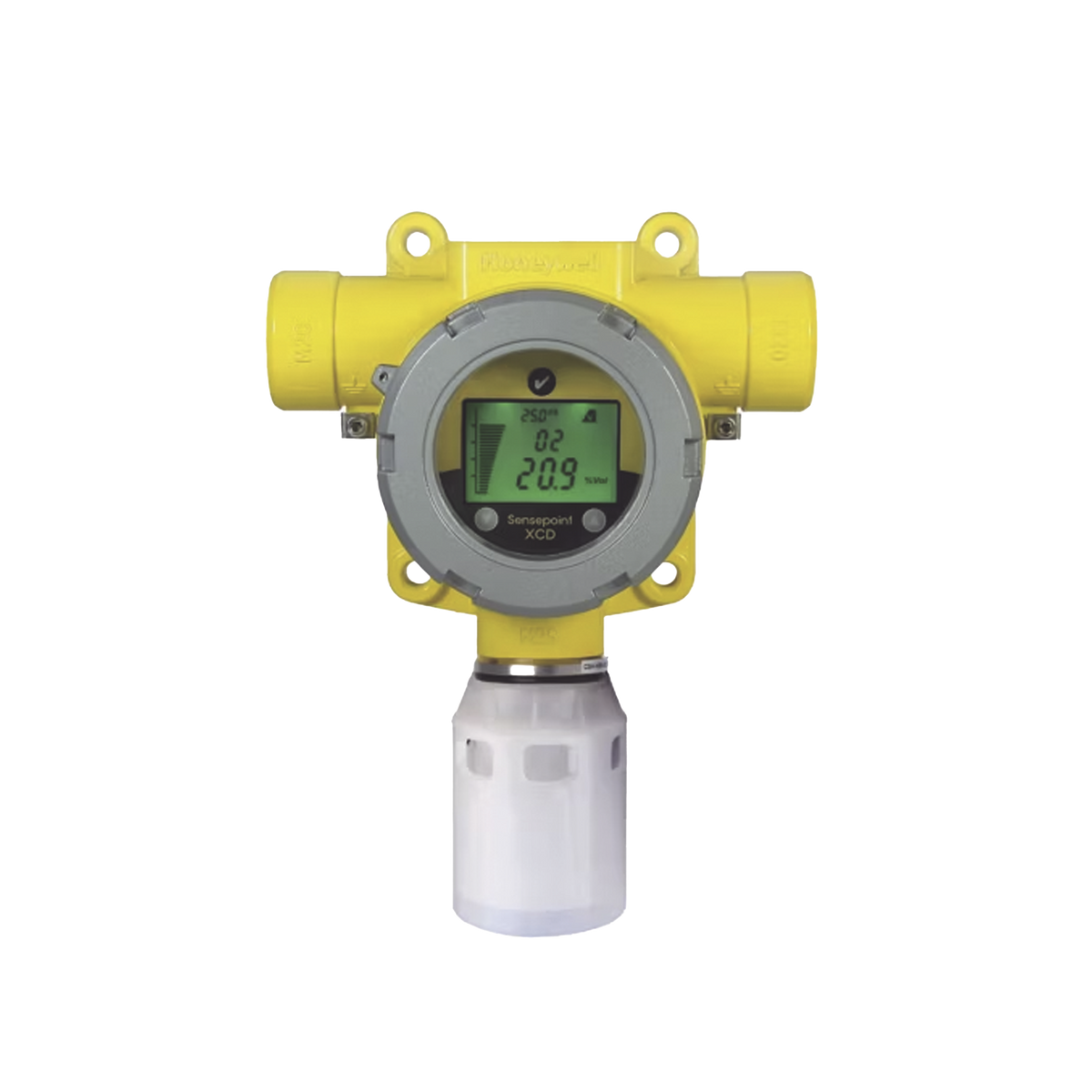 Detector Industrial De Gas, Con Sensor Infrarrojo De Dióxido De Carbono (CO2) 0 a 2,0 % v/v, Salida 4-20 mA, Certificación UL/c-UL/INMETRO, Entradas 2x3/4" NPT, Carcasa Pintado De Aluminio Grado Marino, Protección Contra Intemper