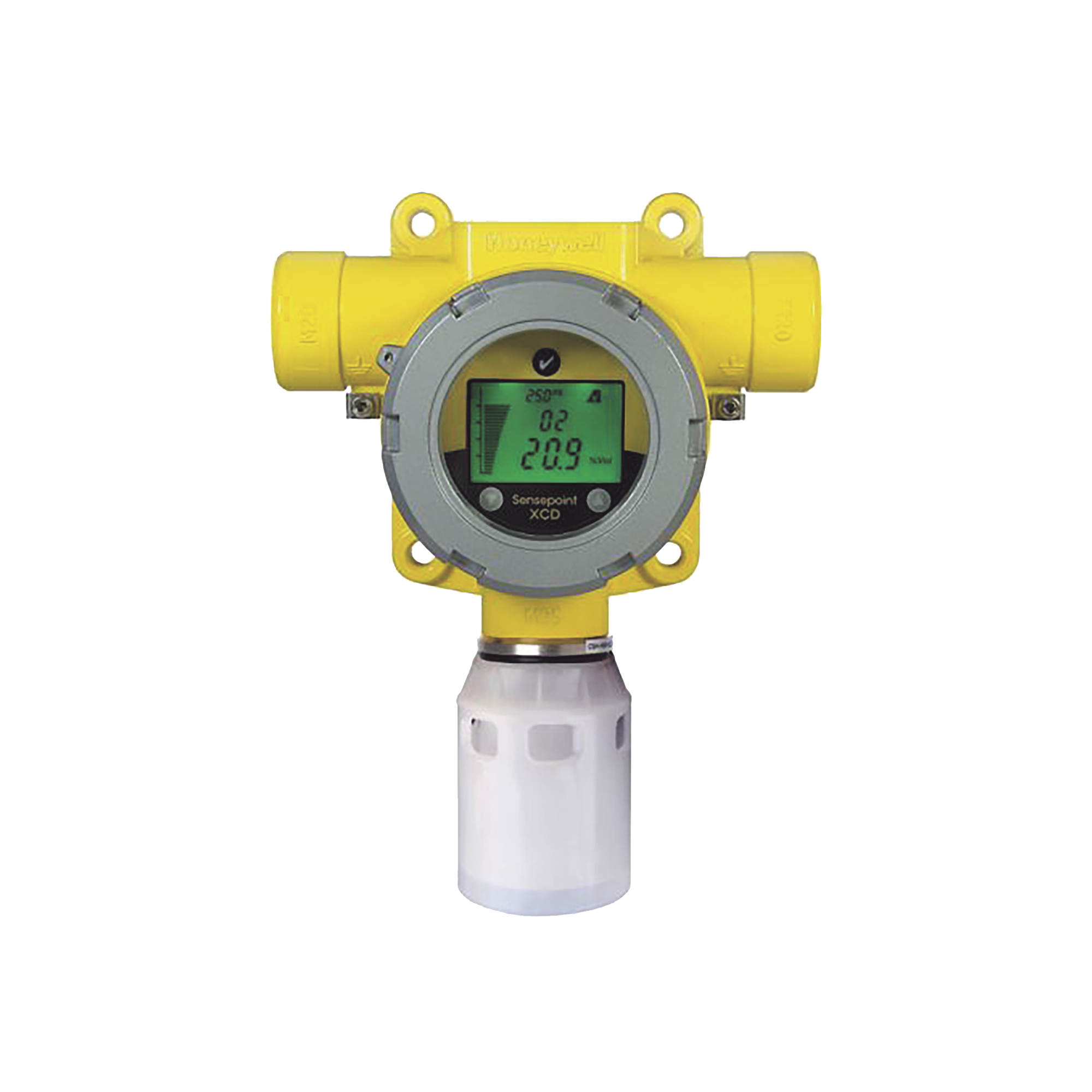 Detector Industrial De Gas, Con Sensor EC De Oxigeno (O2) 0-25% V/V, Certificación UL/c-UL/INMETRO, Entradas 2x3/4" NPT, Carcasa Pintado De Aluminio Grado Marino, Protección Contra Intemperie De Nailon