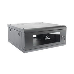 Gabinete de Pared con Puerta de Cristal Templado, 635mm de Profundidad, 4U Rack de 19'', Acero Reforzado