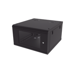 Gabinete de Pared con Puerta de Cristal Templado, 635 mm de Profundidad, 6U Rack de 19 in, Acero Reforzado