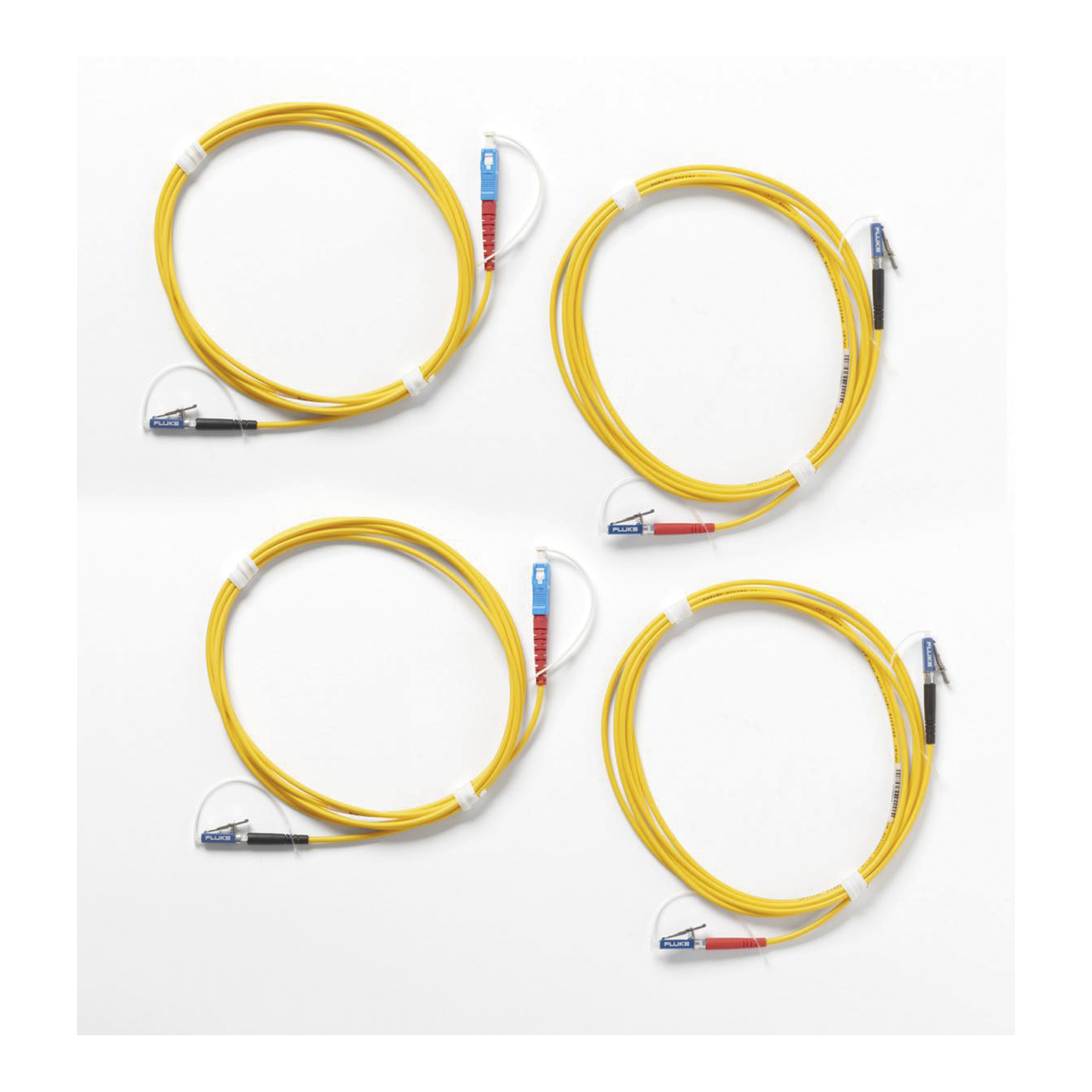 Kit de Cables de Referencia de Comprobación Monomodo CertiFiber Pro, Para Fibras con Conectores LC (2 SC/LC Metálico, 2 LC/LC Metálico), de 2 Metros (6.56 Pies)