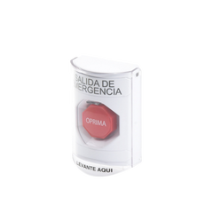 Botón Multipropósito, Texto Salida De Emergencia, Llave para Restablecer, Bocina Integrada De Alarma, Tapa De Policarbonato, 2 Relevadores forma C, Interior