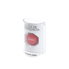 Botón Multipropósito, Texto Salida De Emergencia, Llave para Restablecer, Bocina Integrada De Alarma, Tapa De Policarbonato, 2 Relevadores forma C, Interior