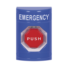 Botón de Emergencia, Texto en Español, Policarbonato Súper Resistente, Momentaneo