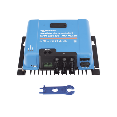 SmartSolar MPPT 250/100-MC4. Controlador Solar MPPT 100A, Voltaje: 48 Vcc. Para uso con Inv. Cargadores Victron