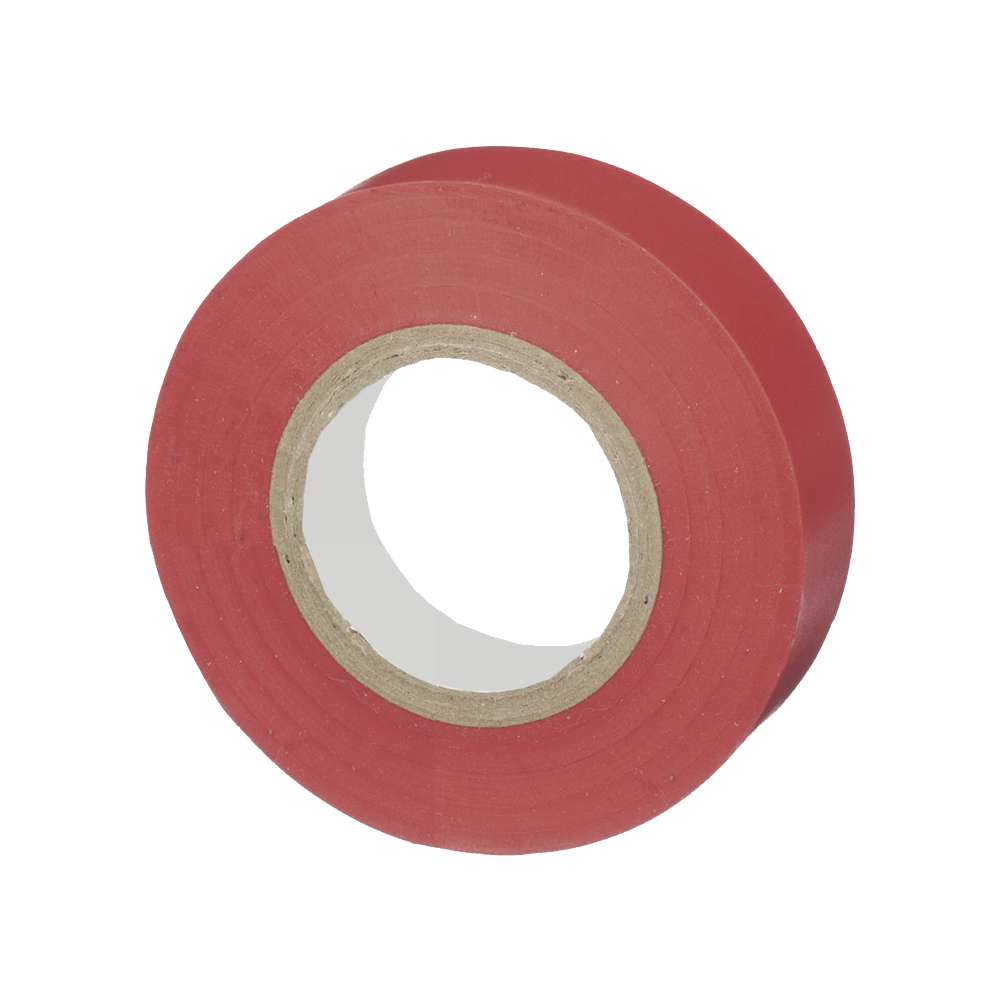 Cinta Eléctrica STRONGHOLD para Aislar, de PVC, Uso General Reparación y Mantenimiento, Grosor de 0.18mm (7 mil), Ancho de 19mm, y 20.12m de Largo, Color Rojo