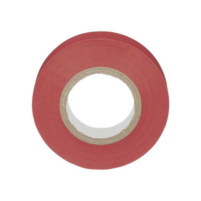 Cinta Eléctrica STRONGHOLD para Aislar, de PVC, Uso General Reparación y Mantenimiento, Grosor de 0.18mm (7 mil), Ancho de 19mm, y 20.12m de Largo, Color Rojo
