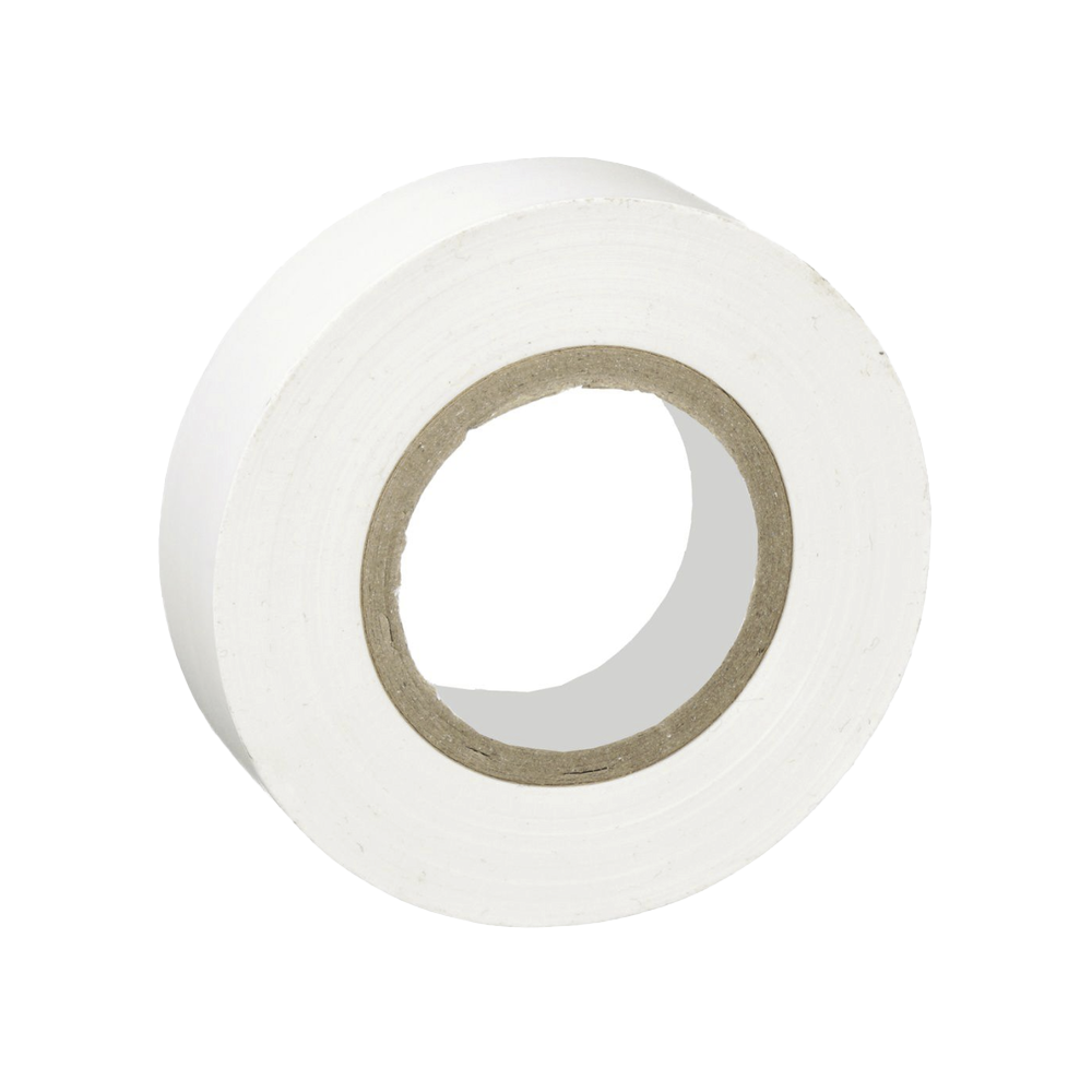 Cinta Eléctrica STRONGHOLD para Aislar, de PVC, Uso General Reparación y Mantenimiento, Grosor de 0.18mm (7 mil), Ancho de 19mm, y 20.12m de Largo, Color Blanco