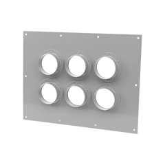 Placa Pasamuro Con Capacidad de 6 Botas de 4"