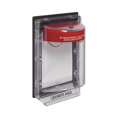 Cubierta Protectora Serie Stopper II® De Policarbonato, Con Alarma, Montaje en Superficie, Interior/Exterior, Etiqueta en Español