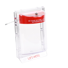 Cubierta Protectora Serie Stopper II® De Policarbonato Super Resistente, Montaje Empotrado, Texto En Inglés, Sin Bocina