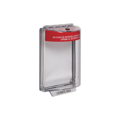 Cubierta Transparente Serie Universal Stopper®, Texto De Incendio En Español