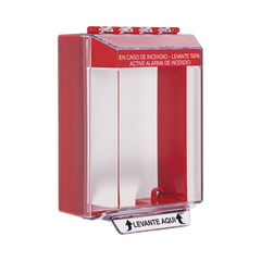 Cubierta Universal De Montaje Superficial, Con Espaciador 1.46", Serie Universal Stopper® Texto De Incendio En Español