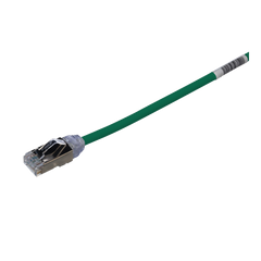Patch Cord Cat6A, Diametro Reducido 28 AWG, Blindado S/FTP, CM/LS0H, 20 cm (7.87 Pulgadas), Color Verde