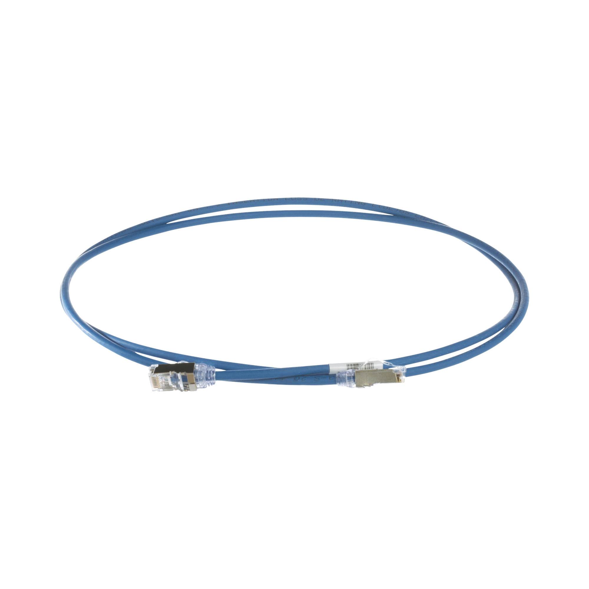 Patch Cord Cat6A, Diametro Reducido 28 AWG, Blindado S/FTP, CM/LS0H, 1.5 Metros (4.92 Pies), Color Azul