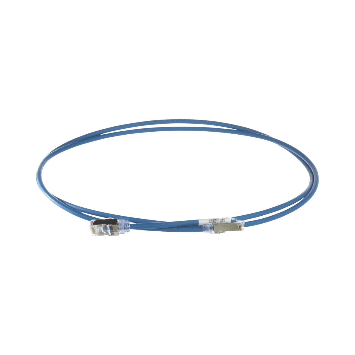 Patch Cord Cat6A, Diametro Reducido 28 AWG, Blindado S/FTP, CM/LS0H, 15 Metros (49.21 Pies), Color Azul