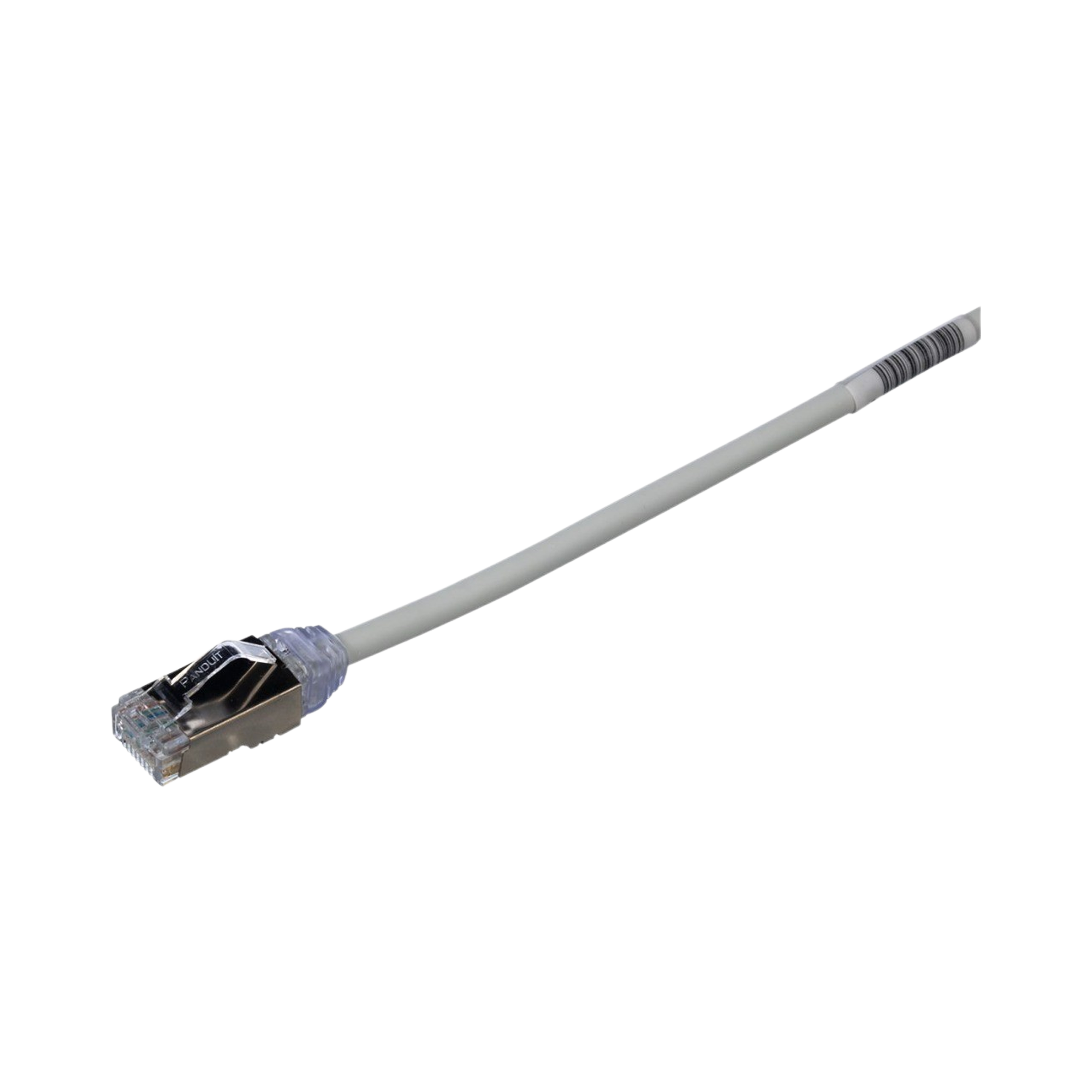 Patch Cord Cat6A, Diametro Reducido 28 AWG, Blindado S/FTP, CM/LS0H, 15 Metros (49.21 Pies), Color Gris