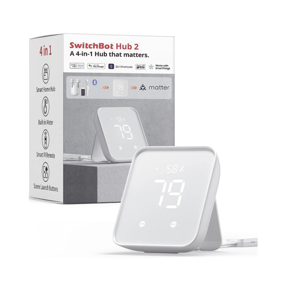 KIT Controlador HUB principal para dispositivos SwitchBot, Señal Wifi y BLUETOOTH, incluye 2 motores cortinas y 1 control remoto