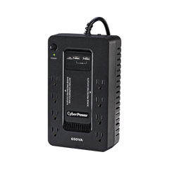 UPS de 650 VA/390 W, Topología Standby con Modo Ahorrador ECO, Entrada 120 Vca NEMA 5-15P, Con 8 Tomas NEMA 5-15R