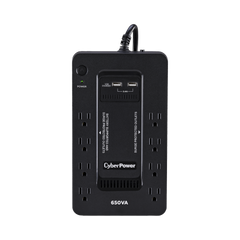 UPS de 650 VA/390 W, Topología Standby con Modo Ahorrador ECO, Entrada 120 Vca NEMA 5-15P, Con 8 Tomas NEMA 5-15R