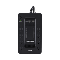 UPS de 650 VA/390 W, Topología Standby con Modo Ahorrador ECO, Entrada 120 Vca NEMA 5-15P, Con 8 Tomas NEMA 5-15R
