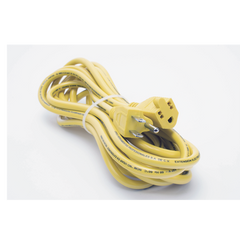 Extensión Eléctrica de Uso Rudo Aterrizada 5 metros /127 V CA 10 A Máximo / Color Amarillo.