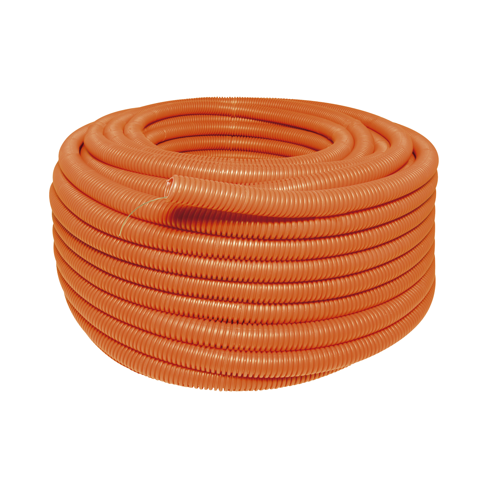 Manguera Poliducto Corrugado Flexible Naranja Reforzado de 1" x 50 m Para Instalaciones Eléctricas /Polietileno Alta Densidad HDPE/ Sin guía /Resistente a Intemperie.