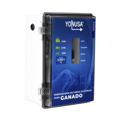 Energizador para Ganado 10,000Volts-2JOULES/ 25,000 metros lineales de protección / Cercas Electrificadas