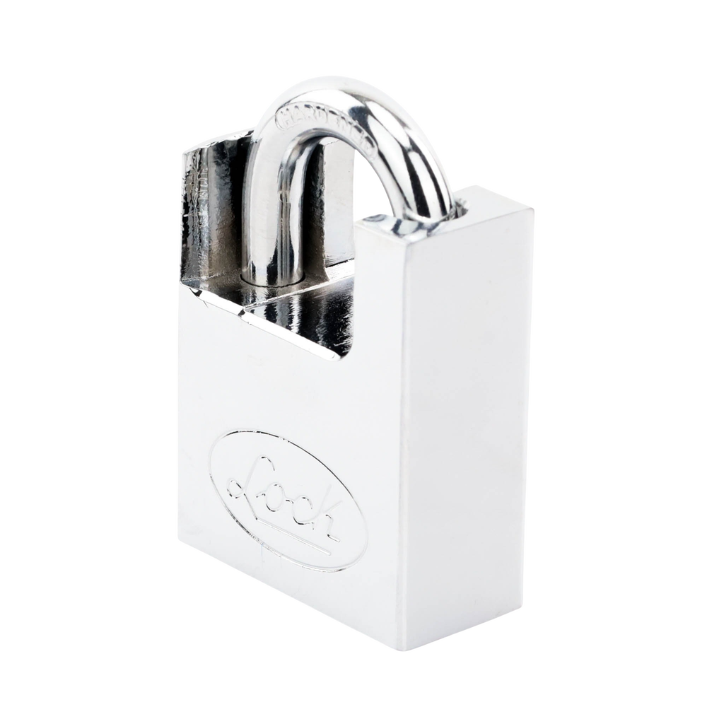 Candado de acero con Guarda Anti Palanca/ Acabado en Cromo Satinado / Doble Cerrojo / Medida 40 mm/ Nivel de seguridad 7/ 4 Llaves Abloy.