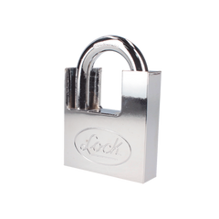 Candado de acero con Guarda Anti Palanca/ Acabado en Cromo Satinado / Doble Cerrojo / Medida 40 mm/ Nivel de seguridad 7/ 4 Llaves Abloy.