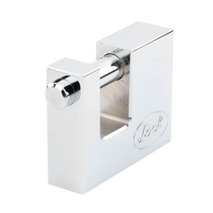 Candado para Cortina Metálica / Medida 70 mm/ Acabado Cromo Satinado/ Nivel de Seguridad 6 / Llave Estándar.
