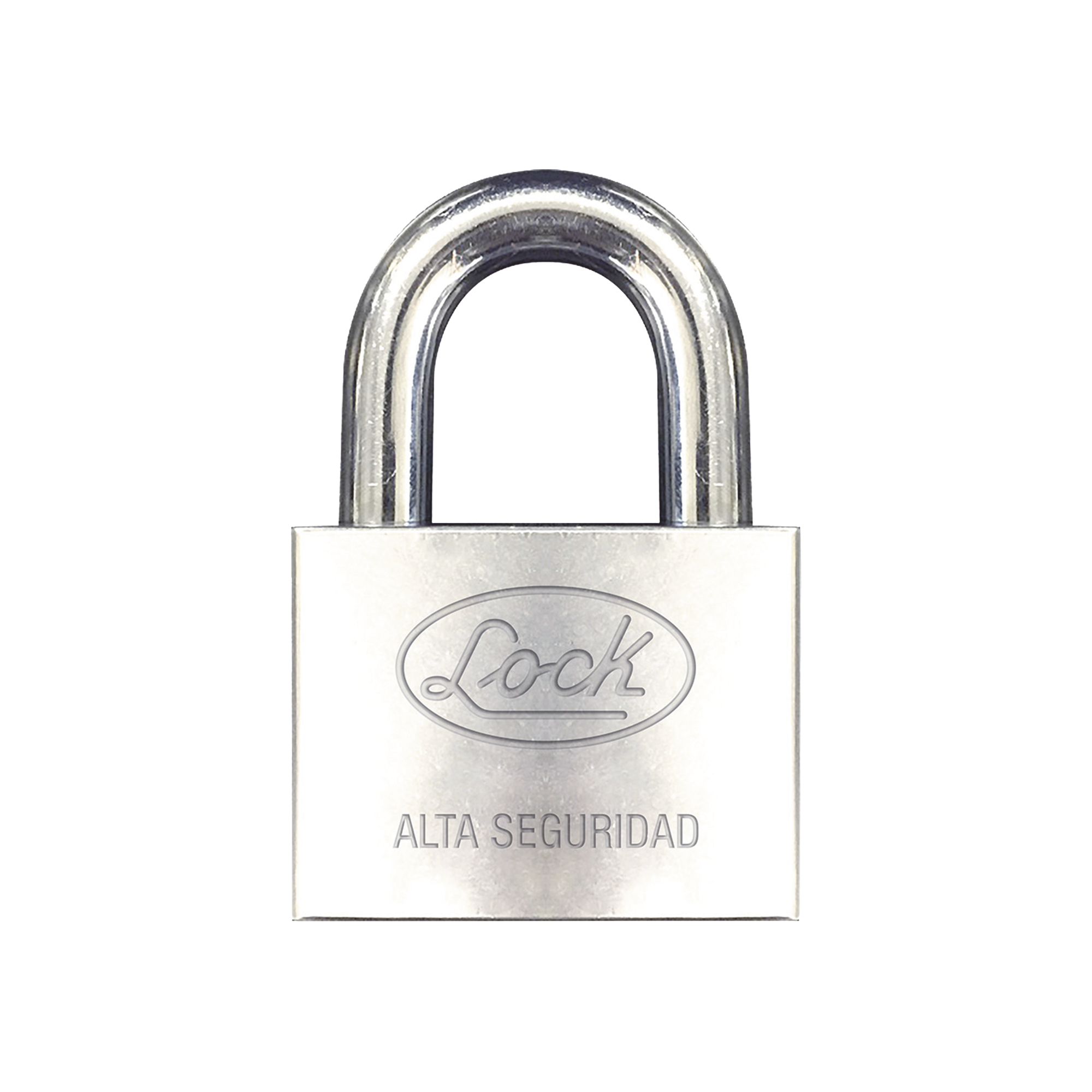 Candado de hierro alta seguridad con llave de disco/ Acabado Cromado/ Llaves Abloy/ Medida de Horquilla 34 mm.